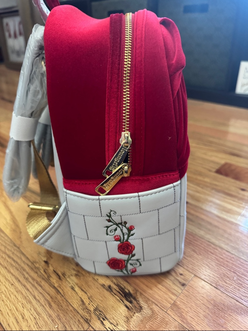 NWT Loungefly Disney Beauty and the Beast Stained Glass Portrait Mini Backpack - Picture 7 of 14